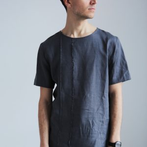 Mens Linen T Shirt Basic For Men Stylish
