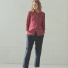 Slim Fit Linen Shirt: Classic Long Sleeve Woman's Shirt