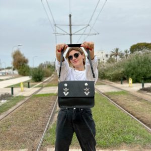 Handmade Black Handbag Full Grain Leather Shoulder Bag