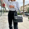 Handmade Black Handbag Full Grain Leather Shoulder Bag