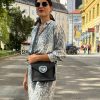 Black Handbag Leather Crossbody Bag Full Grain Purse