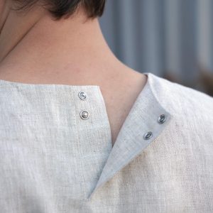 Mens Linen T Shirt Narrow Neck Summer For