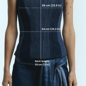 Denim Corset Top: Upcycled Vintage