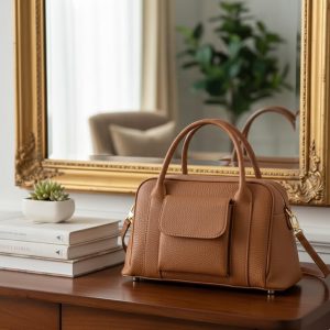 Classic Cowhide Handbag Genuine Leather Shoulder Bag With